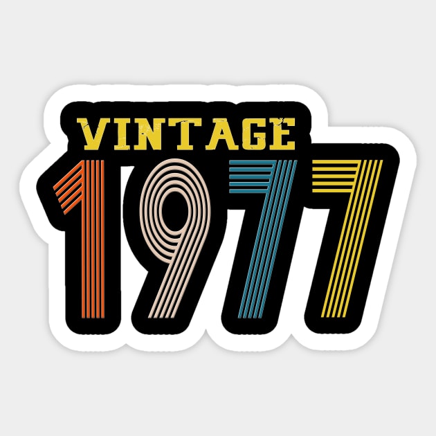 1977 Vintage, retro, Year Sticker by Yoda